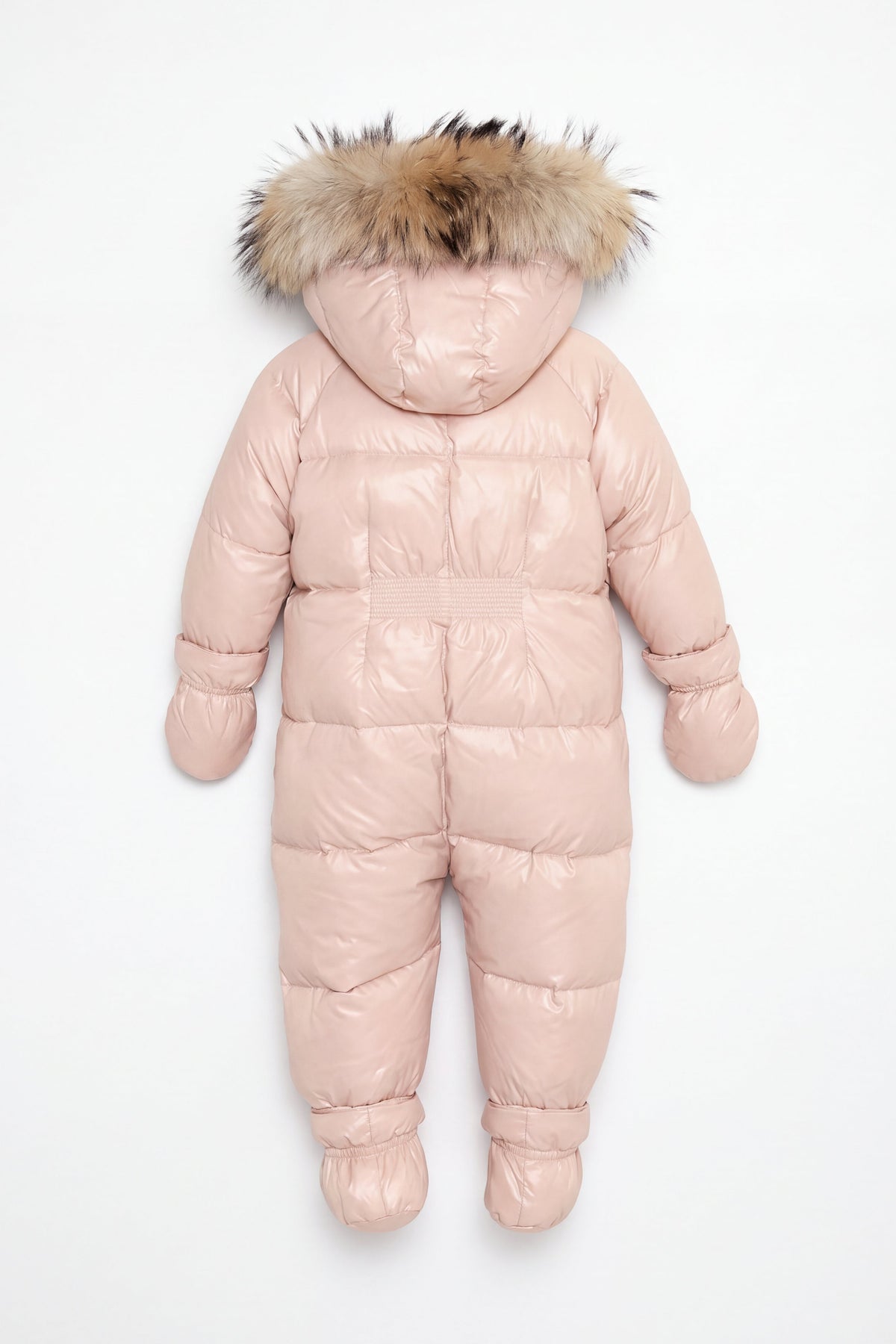 Featherlight Baby Wintersuit w/fur - Mahogany Rose