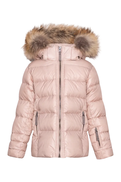 Down Jacket w/fur - Mahogany Rose