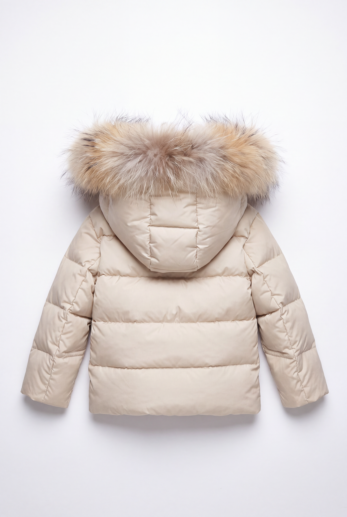 Baby Down Jacket w/fur - Oat