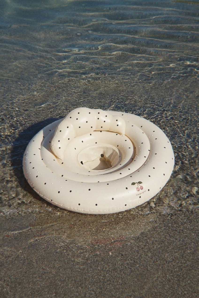 Baby Water Ring - Navy Dots