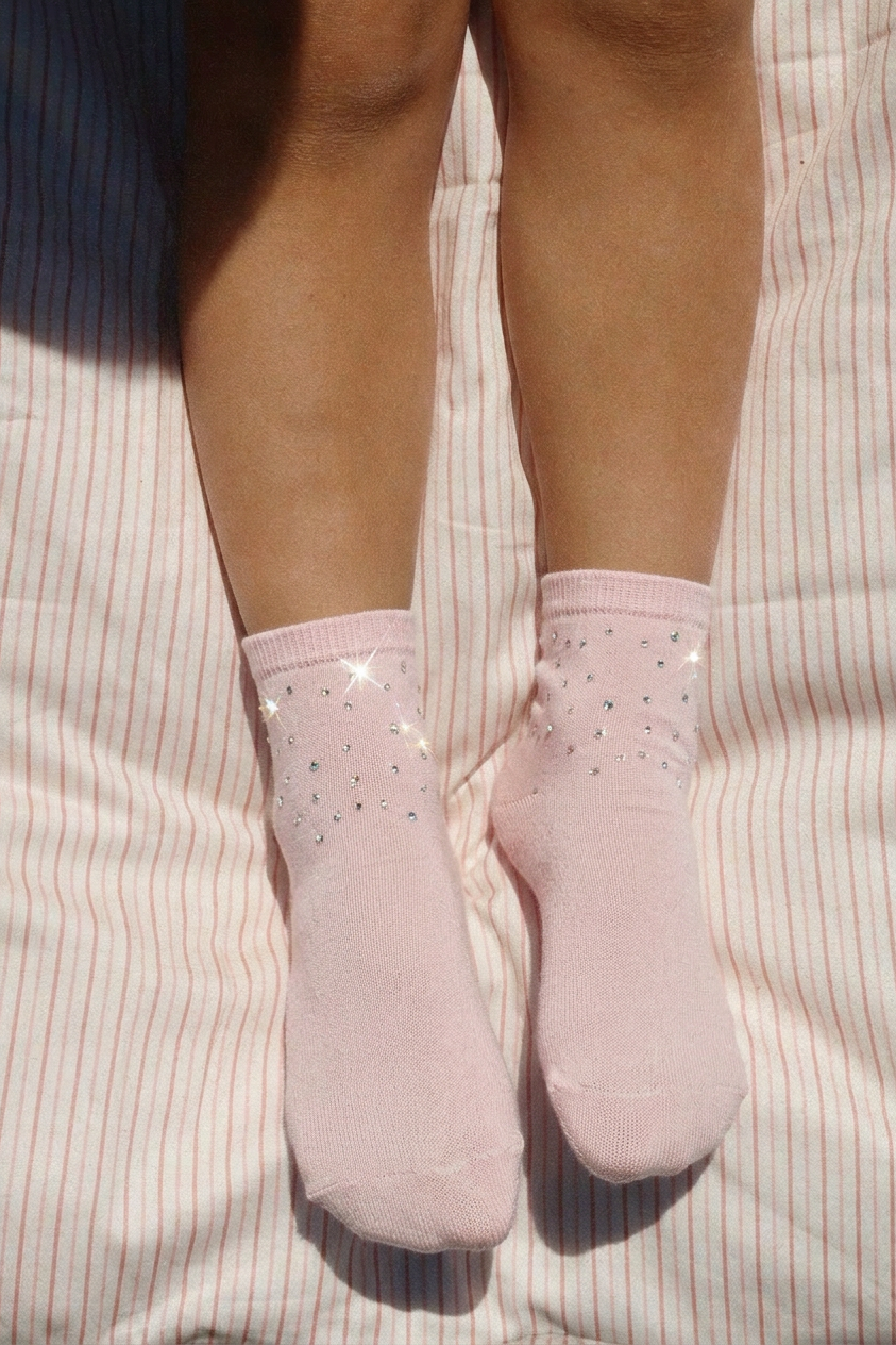 Sequin Socks 2pk - Creole Pink