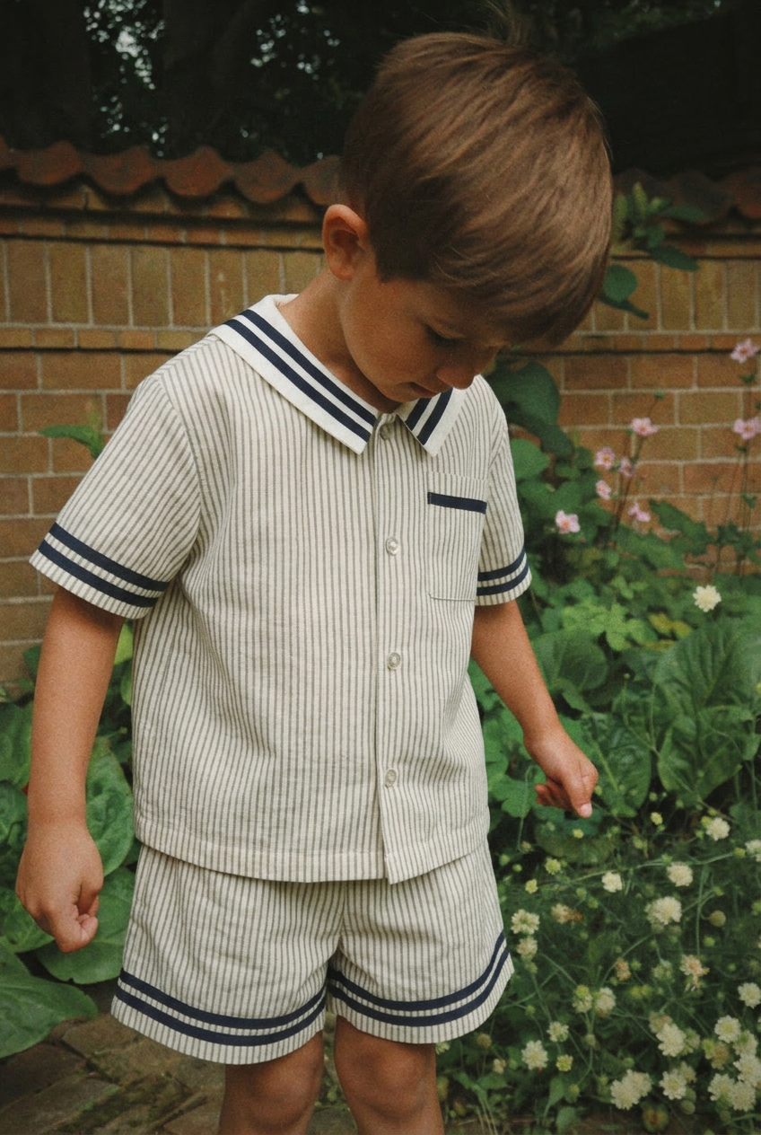 Allie Sailor Shorts - Bleu Stripe