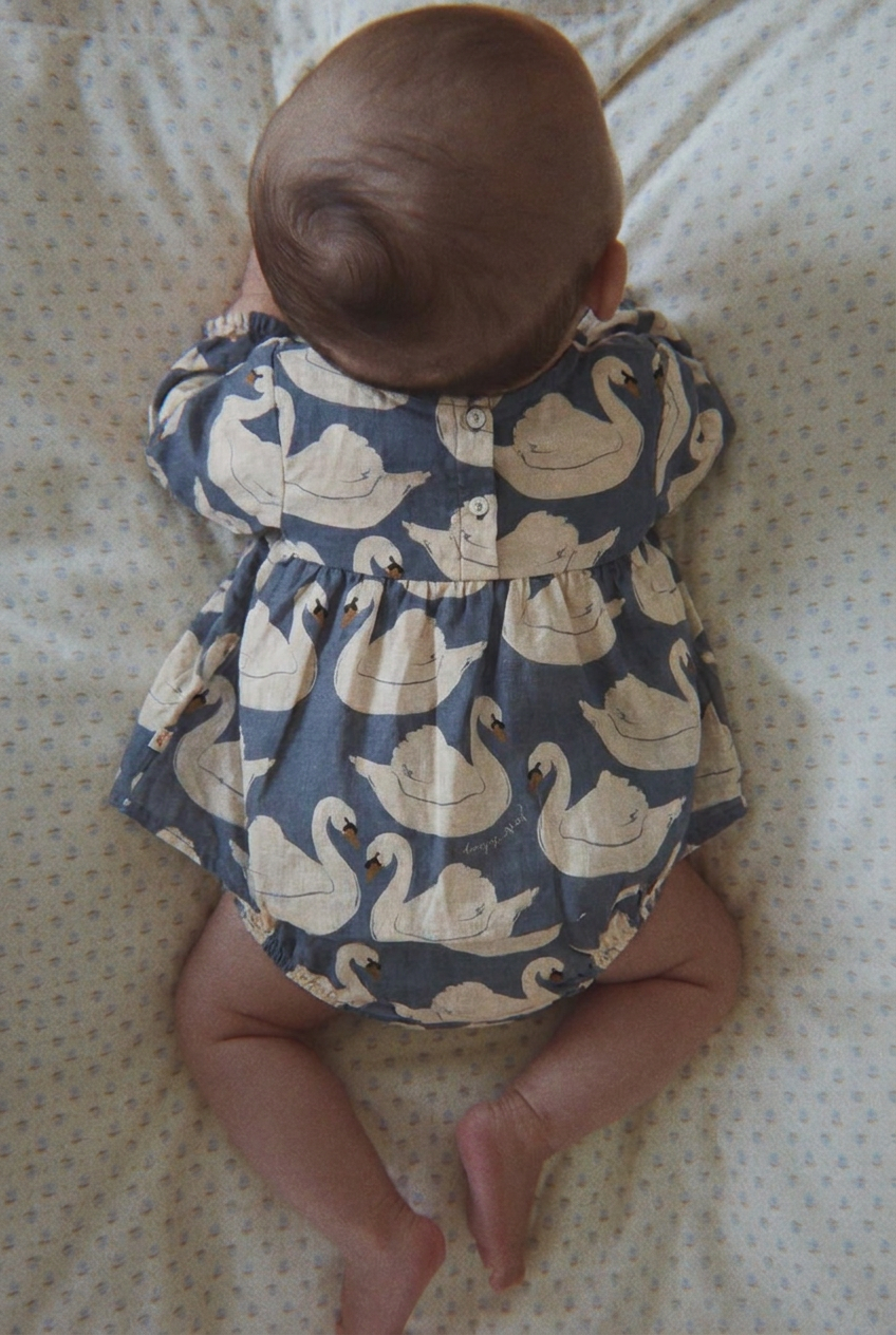 Evia Romper Dress - Swan