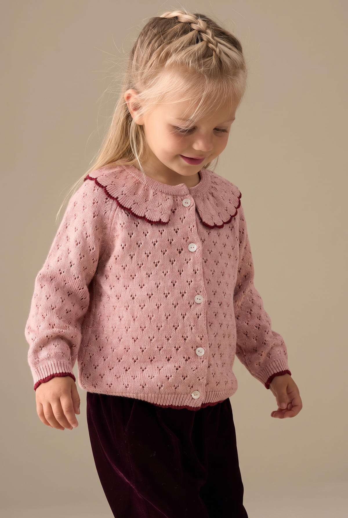 Holiday Cardigan - Mellow Rose