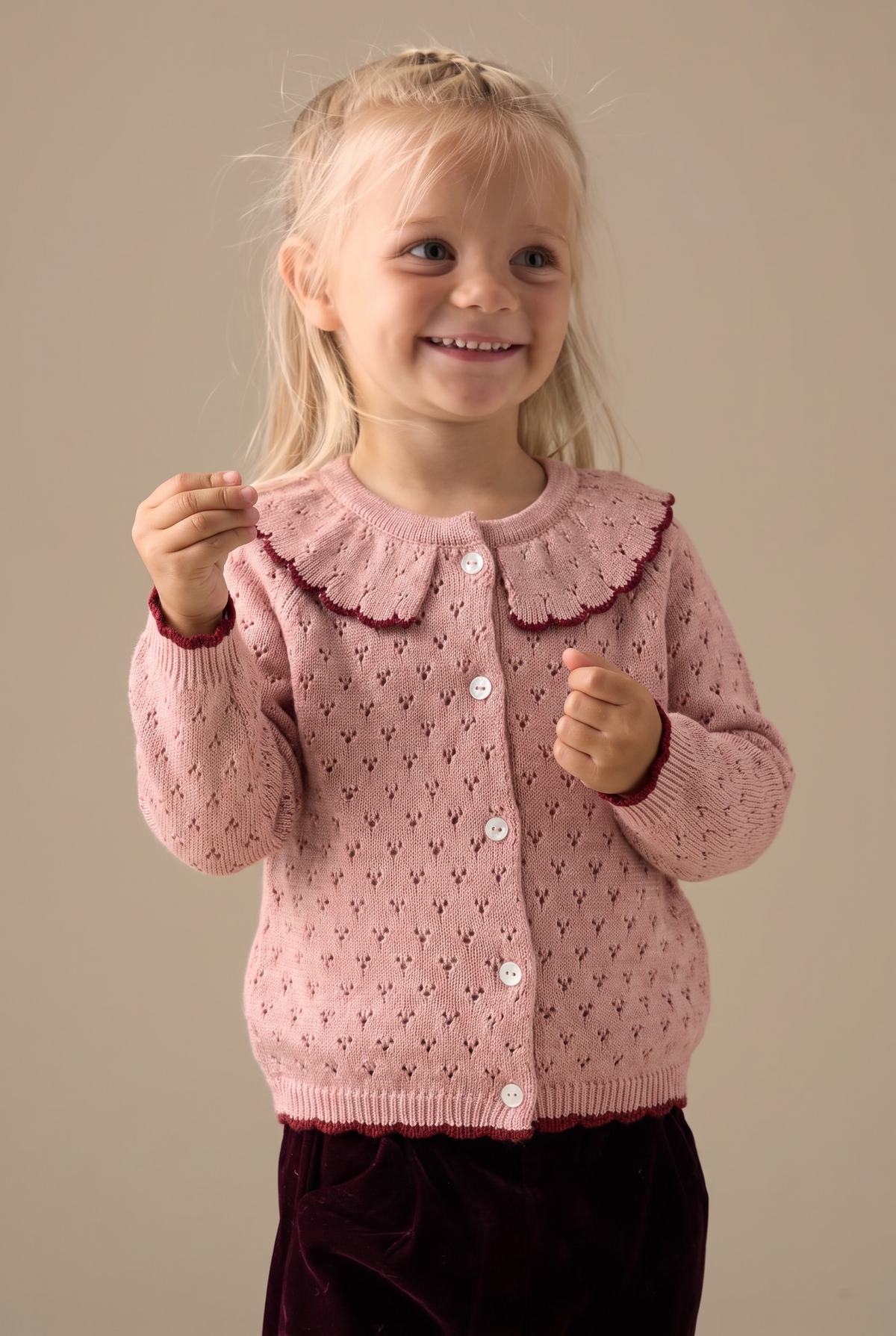 Holiday Cardigan - Mellow Rose