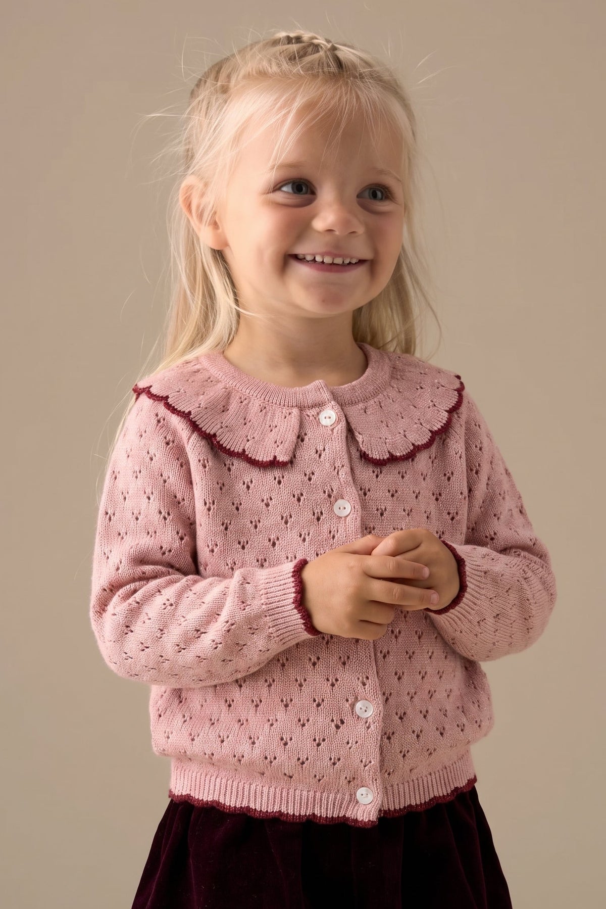 Holiday Cardigan - Mellow Rose