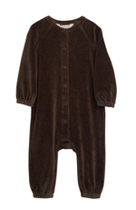 Baby Velour Suit - Chestnut