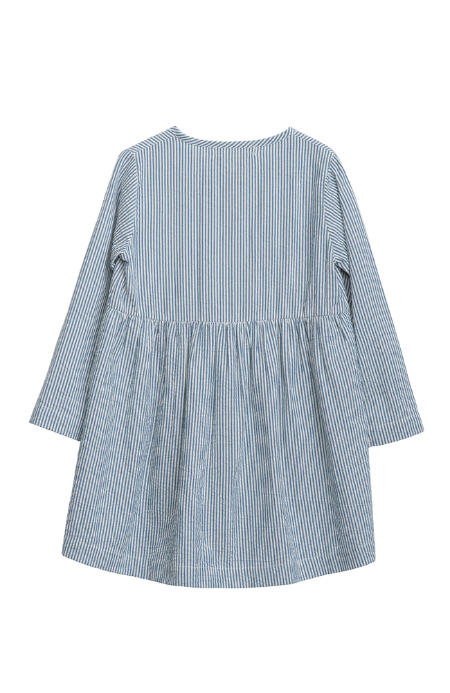 Placket Dress - Sapphire Stripe