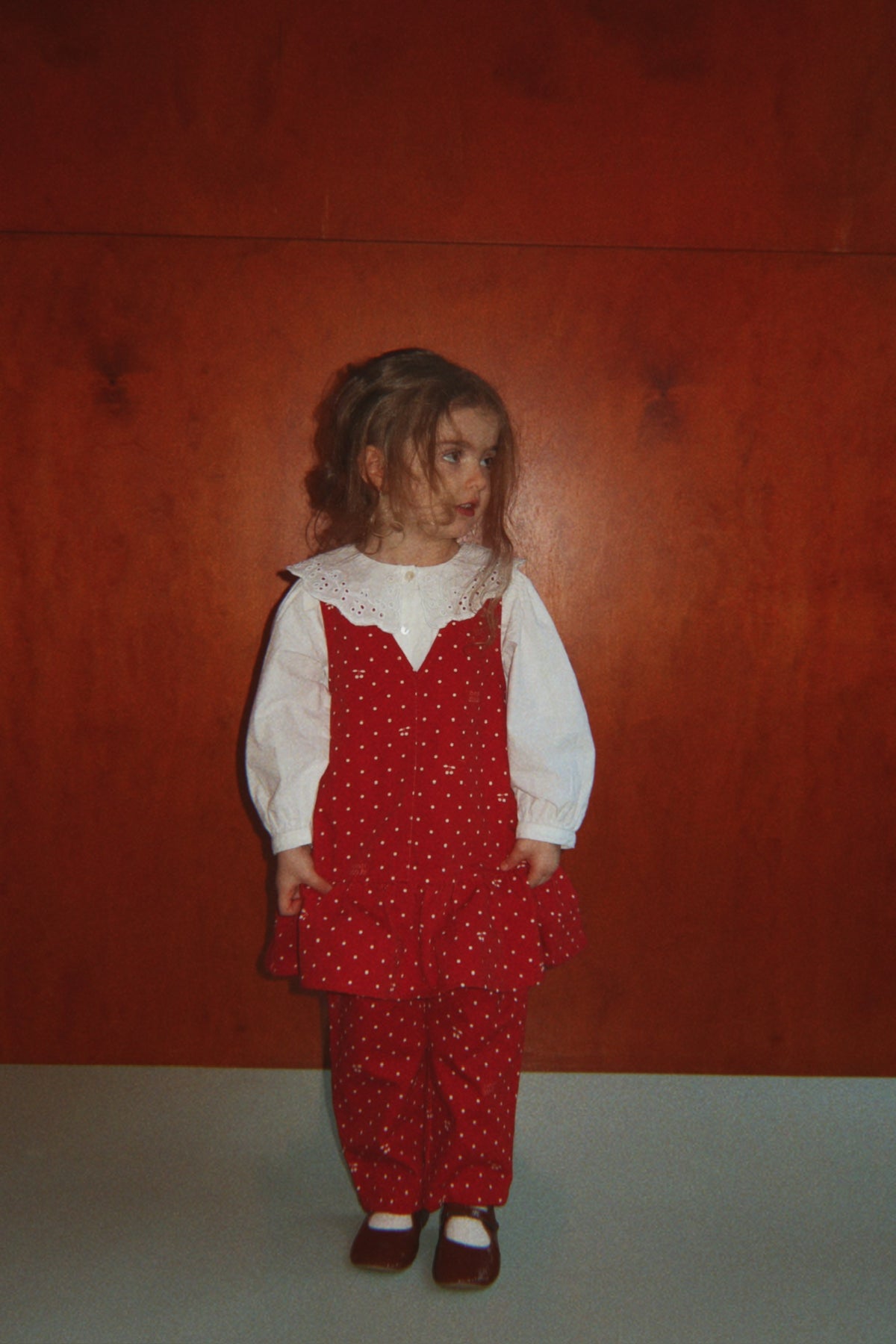 Magot Frill Pants - Cherry Dot Derby