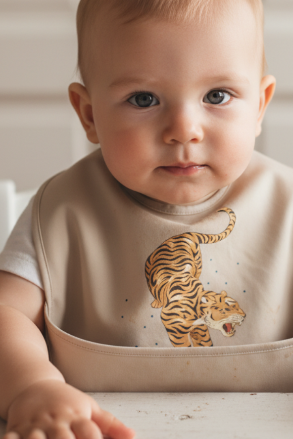 2 Pack Dinner Bib - Tiger Ruggito