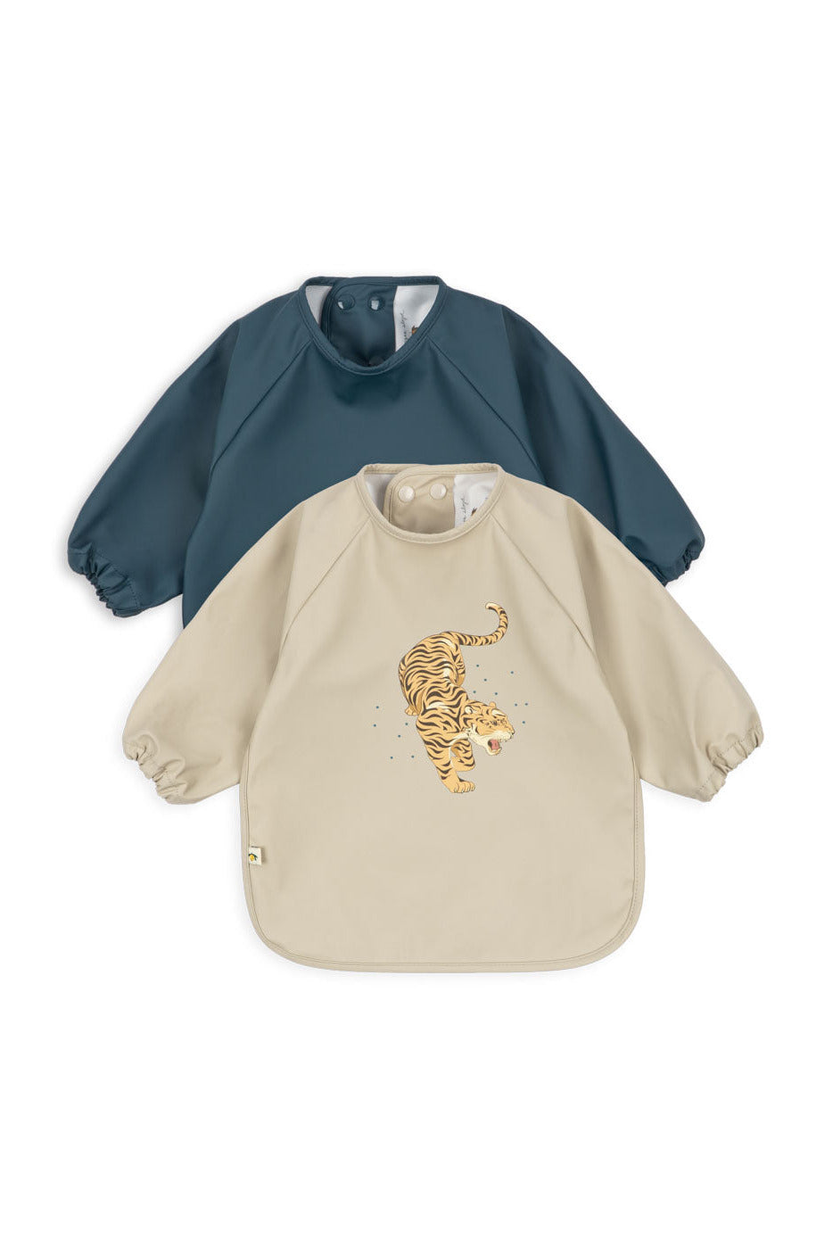 2 Pack Dinner Bib w/ Sleeves - Tiger Ruggito