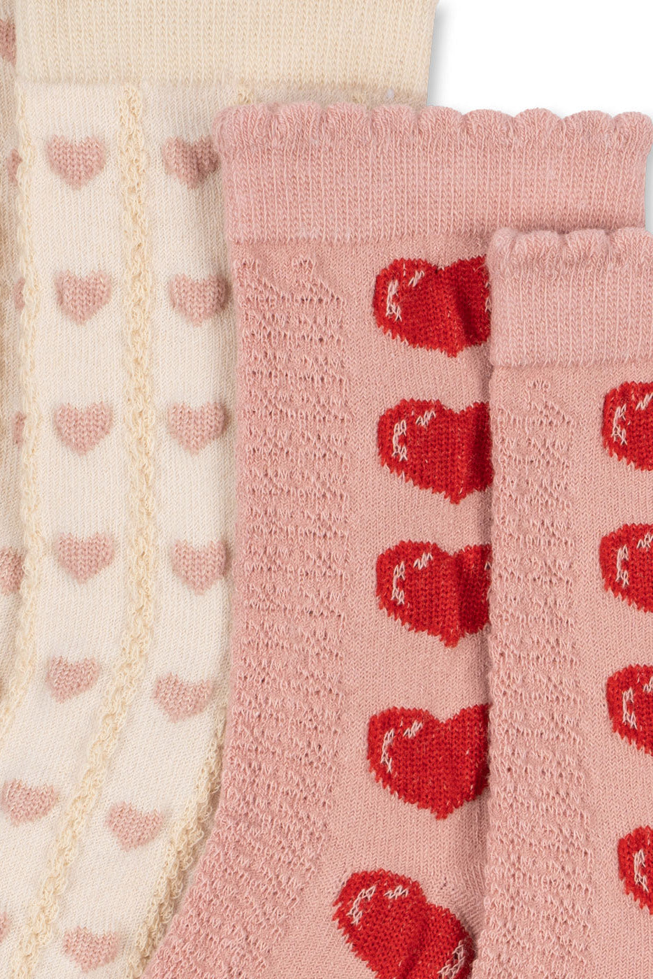 2 Pack Heart Jacquard Socks - Heart Mix