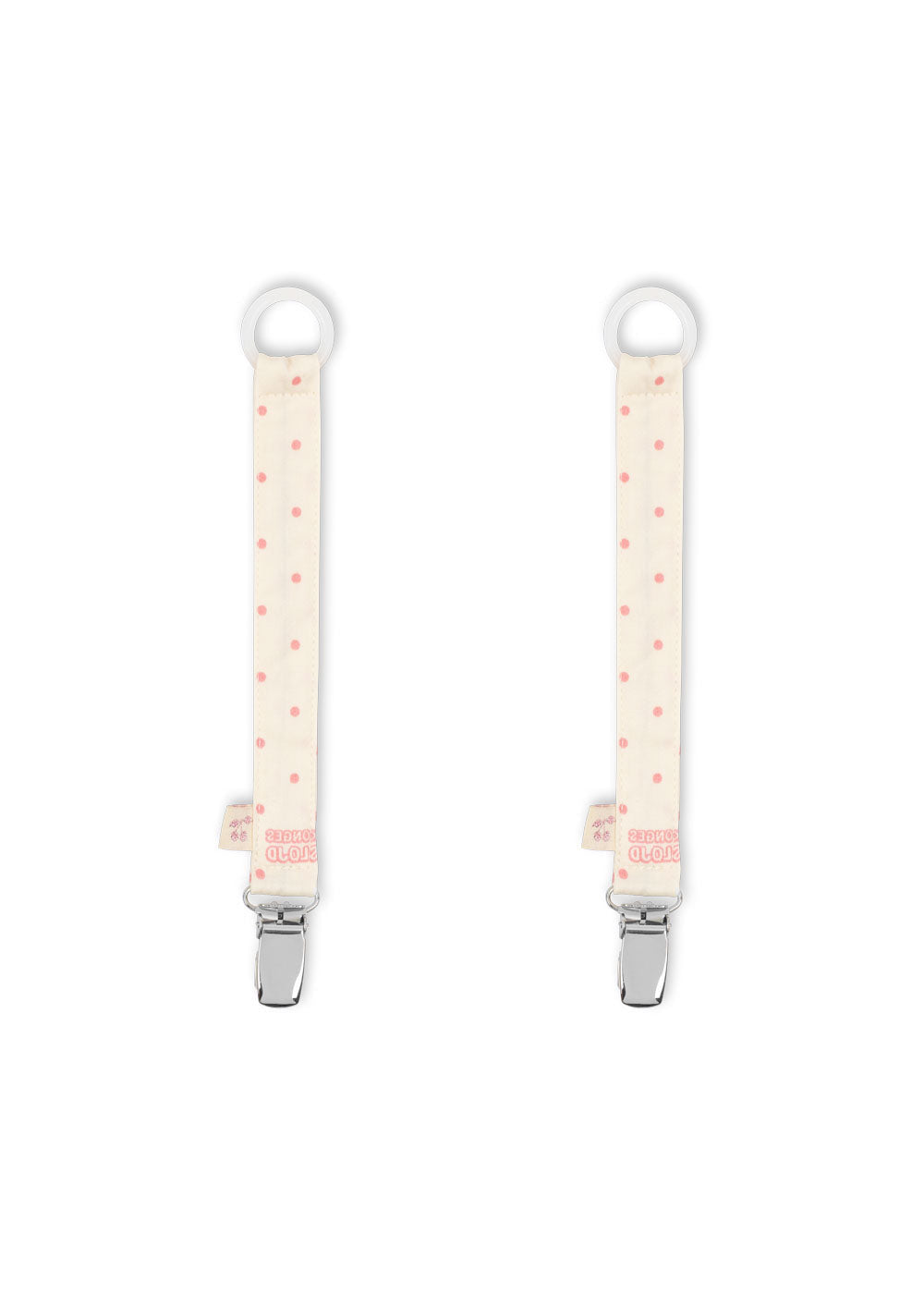 2 Pack Pacifier Holder - Cherry Dot