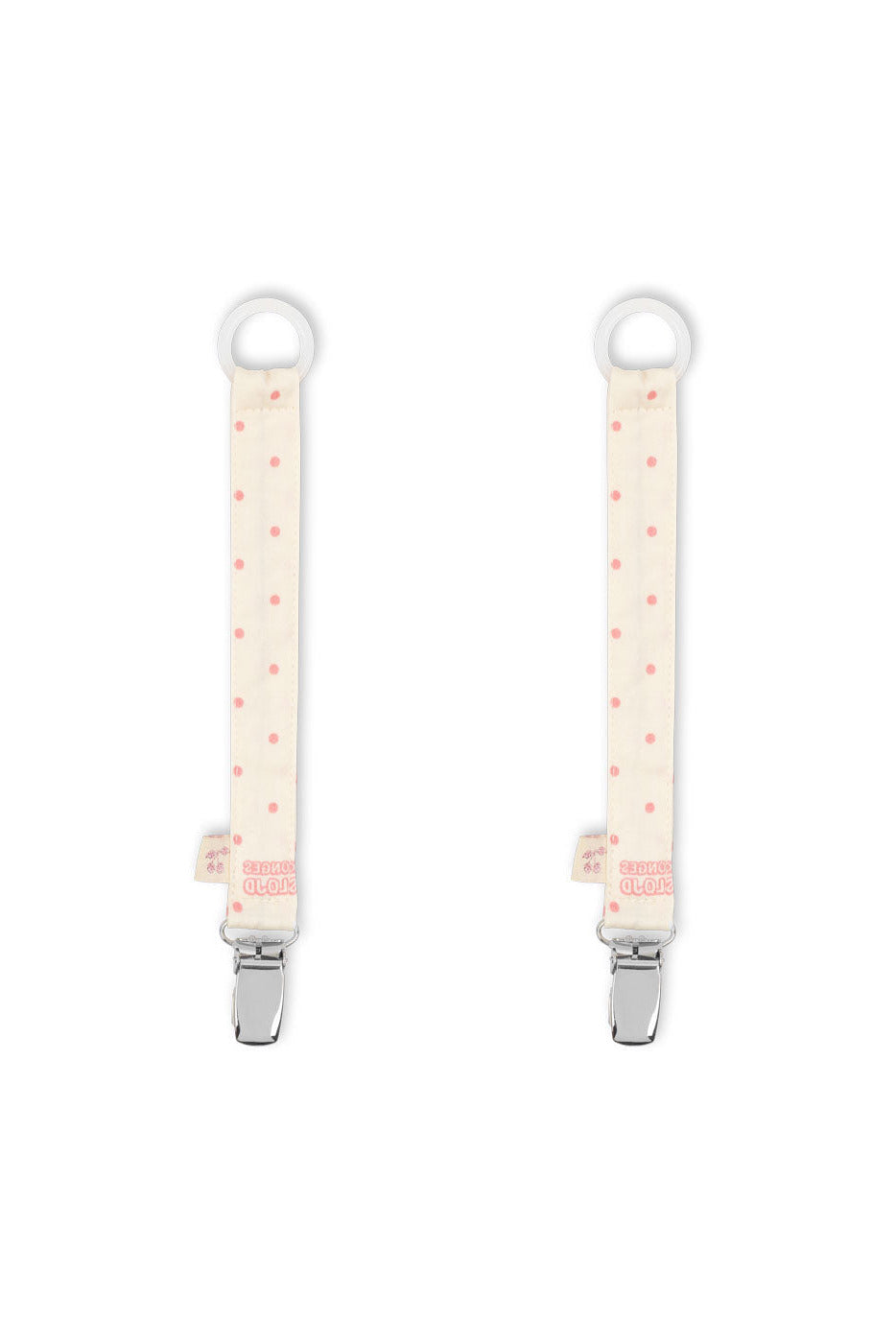 2 Pack Pacifier Holder - Cherry Dot