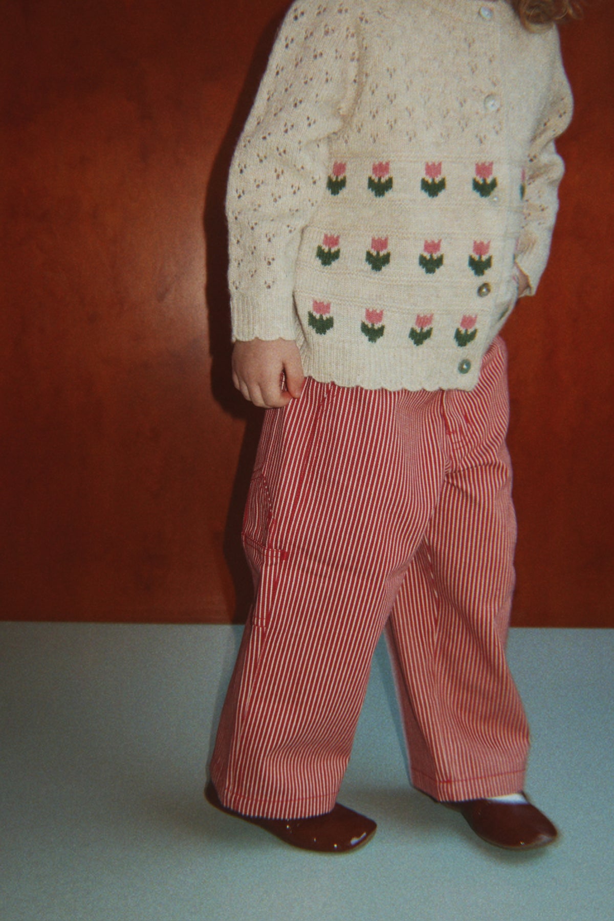 Belle Wool Cardigan - Cream And Tulips