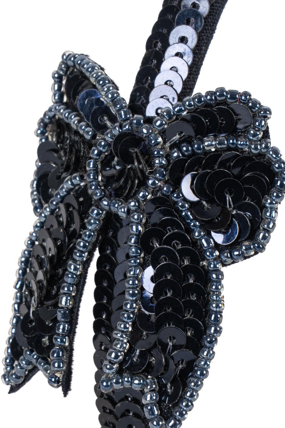 Sequin Bow Hairbrace - Navy
