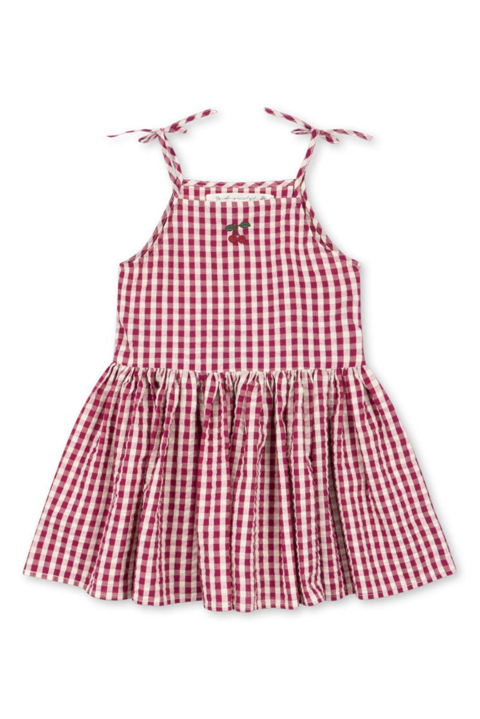 Isotta Dress - Rasberry Check