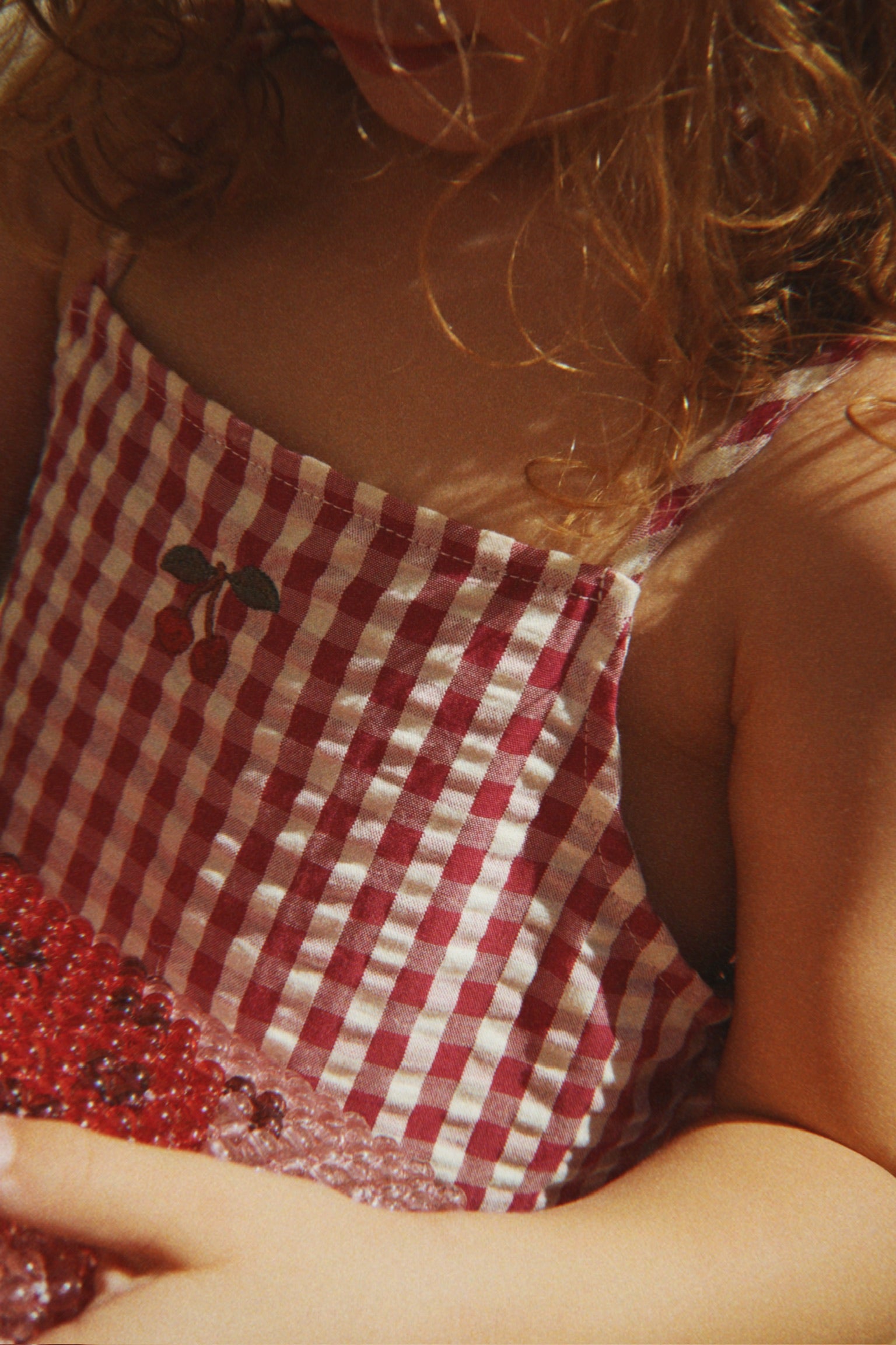 Isotta Dress - Rasberry Check