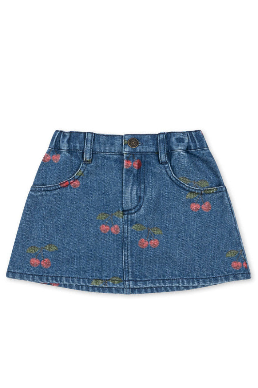 Magot Printed Skirt - Ma Grande Cerise Denim