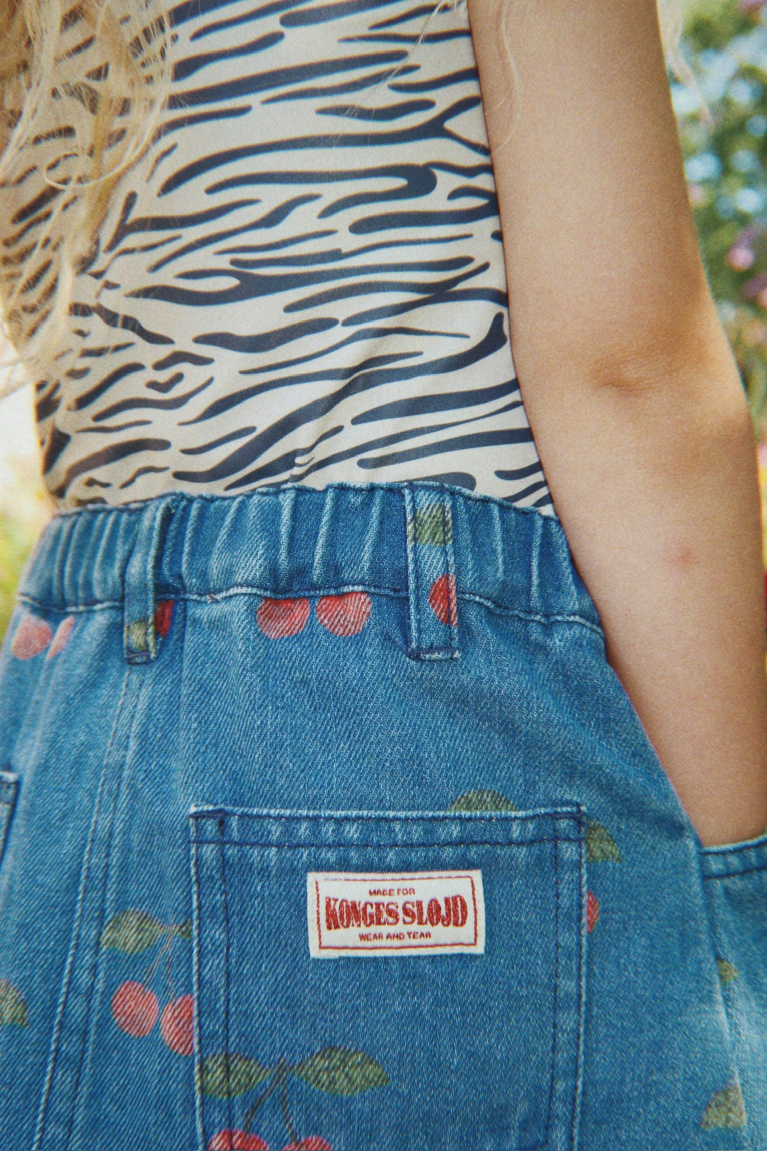 Magot Printed Skirt - Ma Grande Cerise Denim