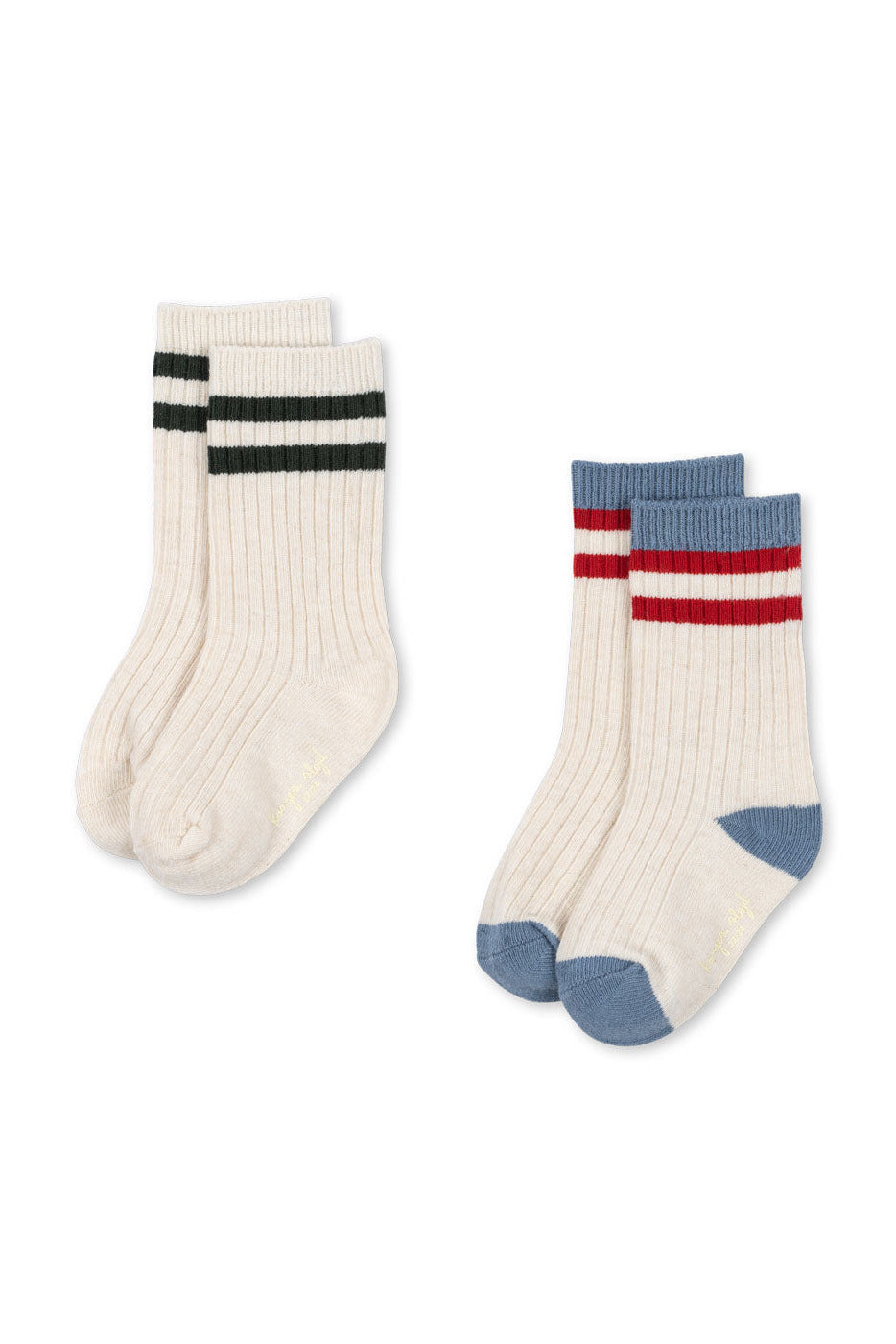 2 Pack Rib Socks - Pearl Blue