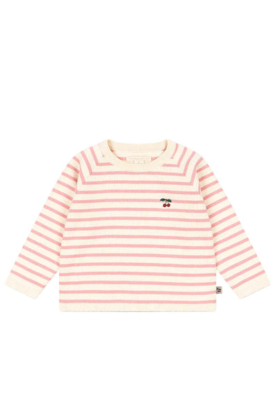 Buma Knit Sweater - Peony Butter Stripe
