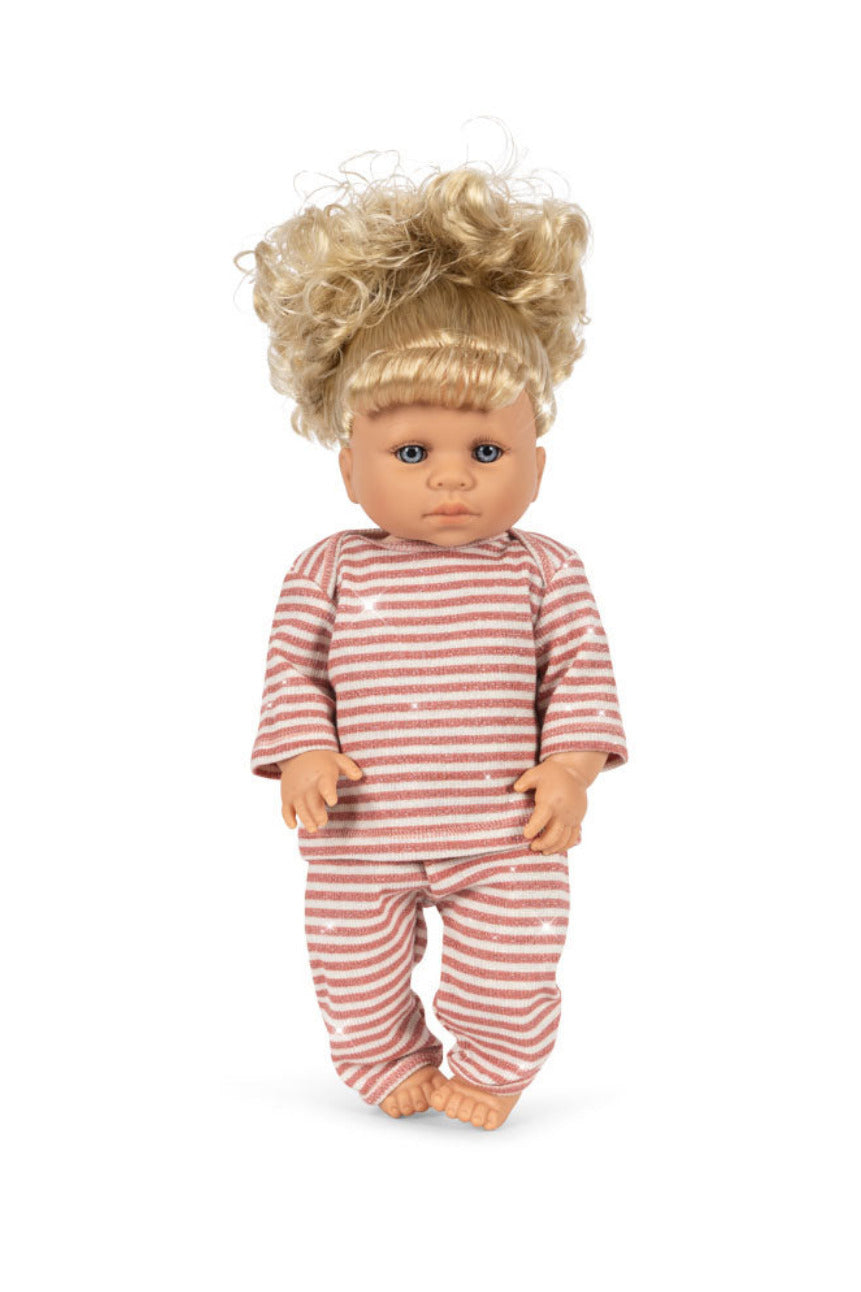 Noemi Unicorn Doll - Rose Cream Stripe
