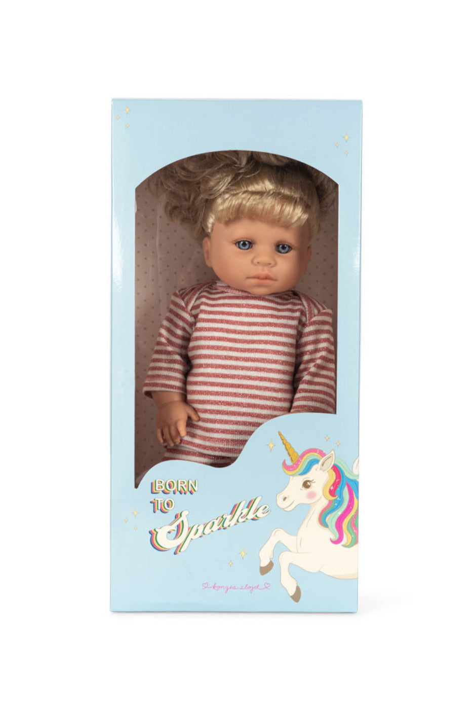 Noemi Unicorn Doll - Rose Cream Stripe