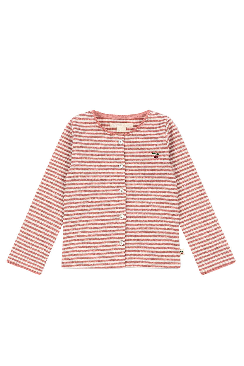 Roli Stripe Cardigan - Rose Cream Stripe