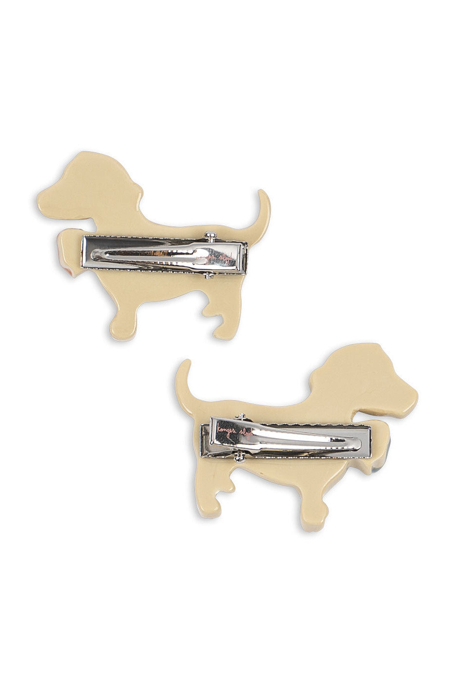 2pk Puppy Hair Clip - Creme Brulee