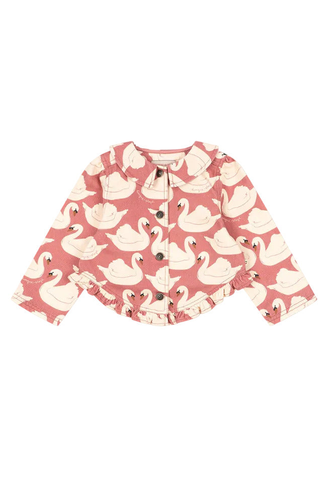 Magot Frill Jacket - Swan Rose