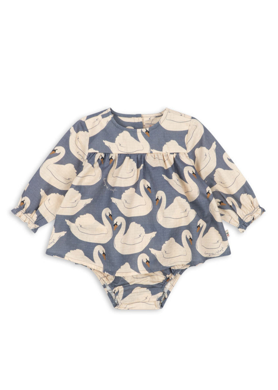Evia Romper Dress - Swan