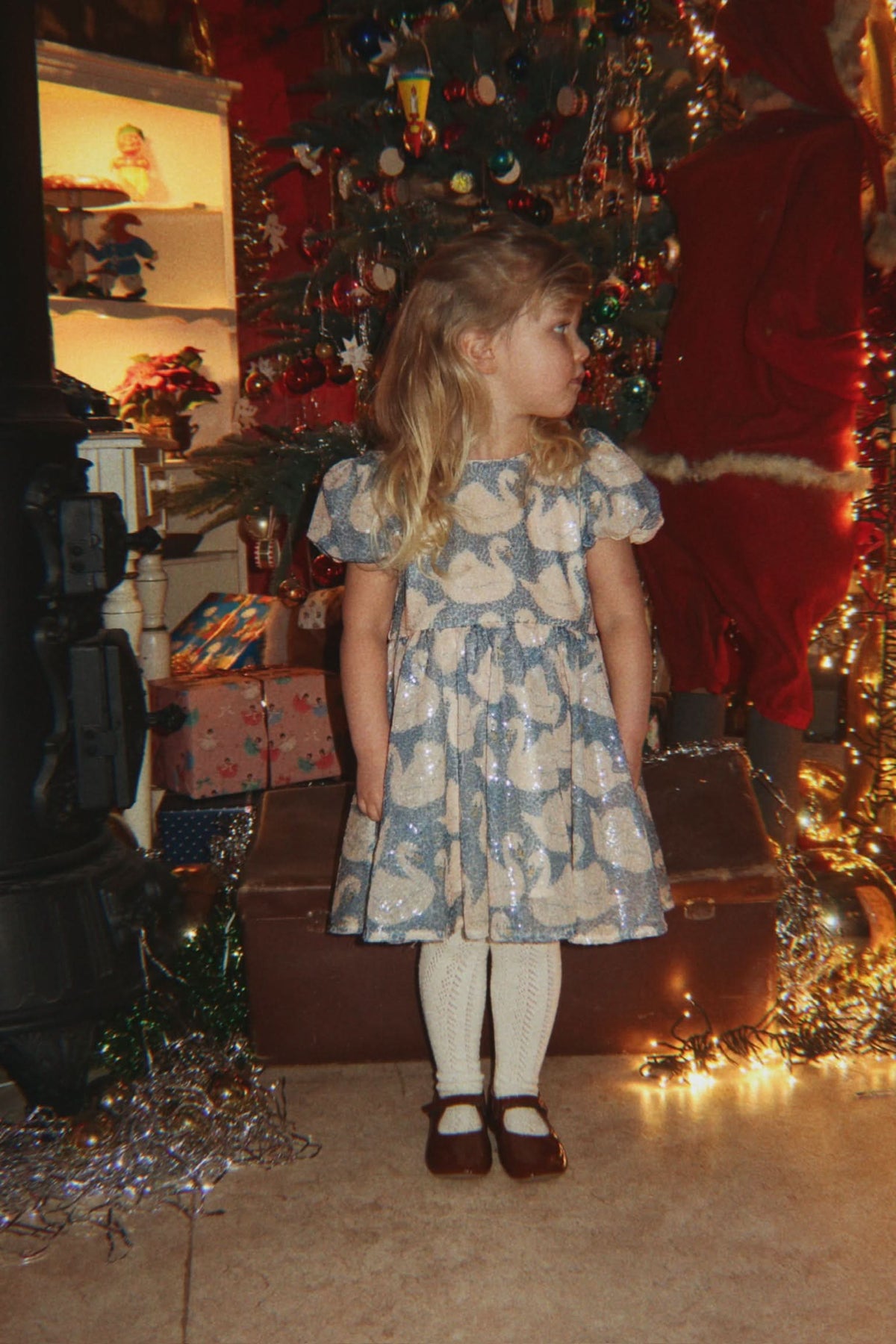 Starla Sequin Dress - Swan