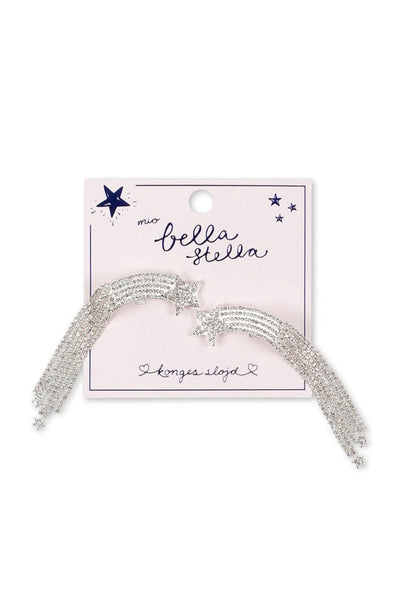 2 Pack Sparkly Star Hair Clip - Silver Mix