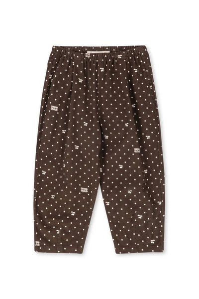 Cara Pleat Pants - Cherry Dot Chocolate