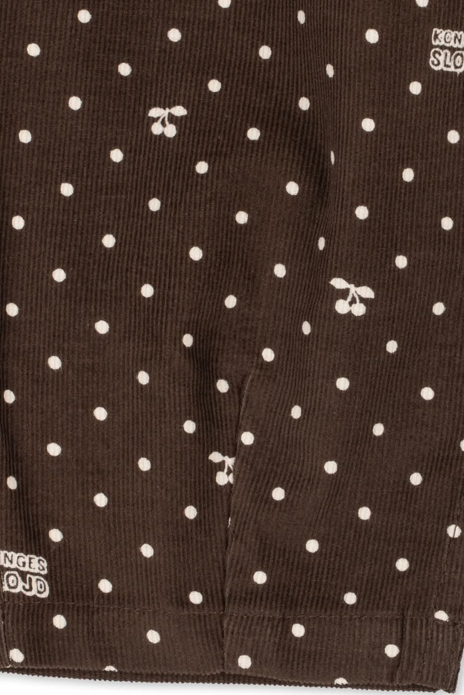 Cara Pleat Pants - Cherry Dot Chocolate