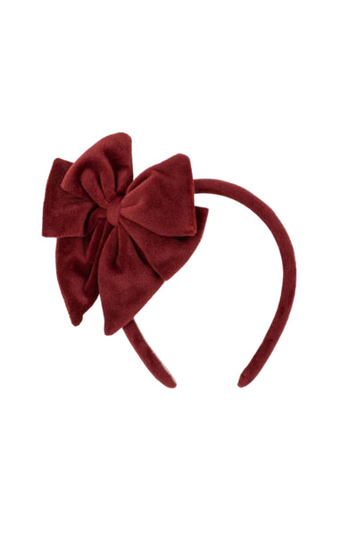 Velvet Bowie Hairbrace - Red Dahlia