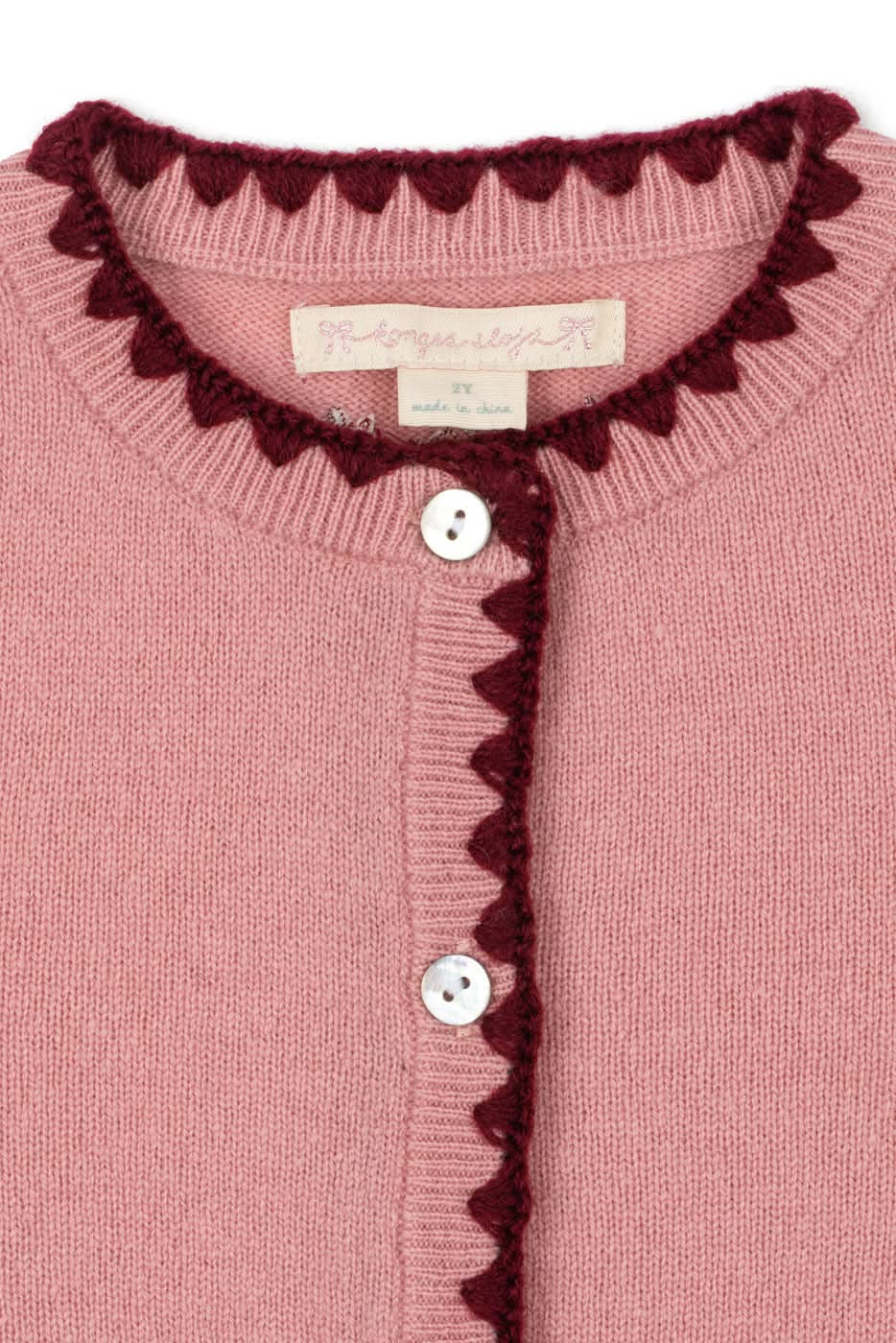 Colette Wool Cardigan - Pale Blush