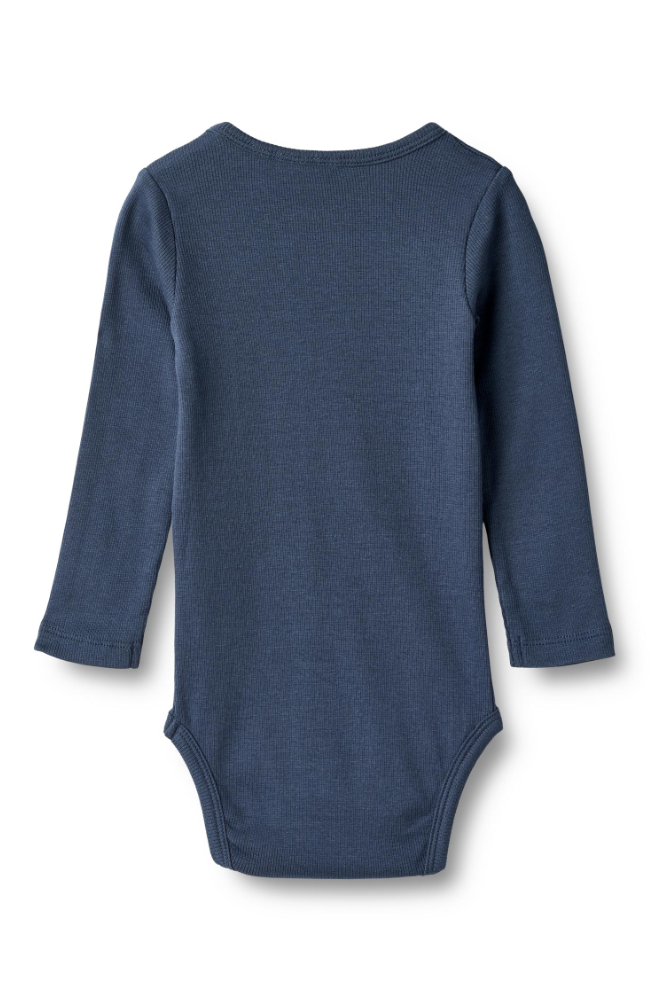 Rib Body L/S Spencer - Blue Waves