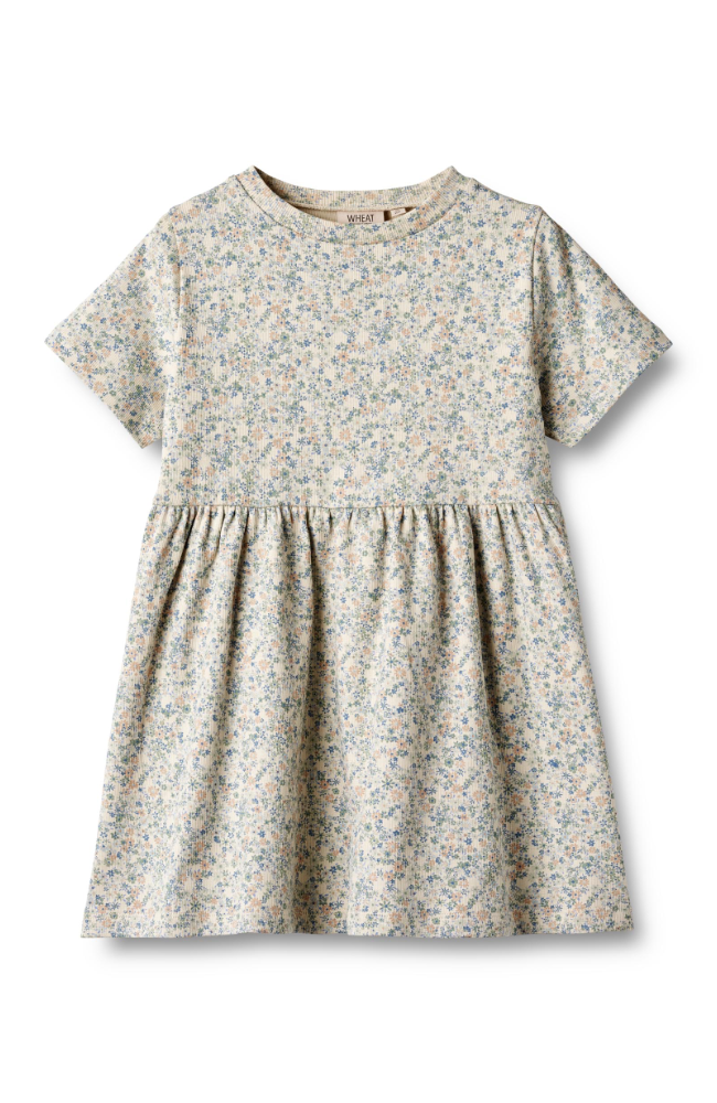Jersey Dress S/S Anna - Sandshell Mini Flowers