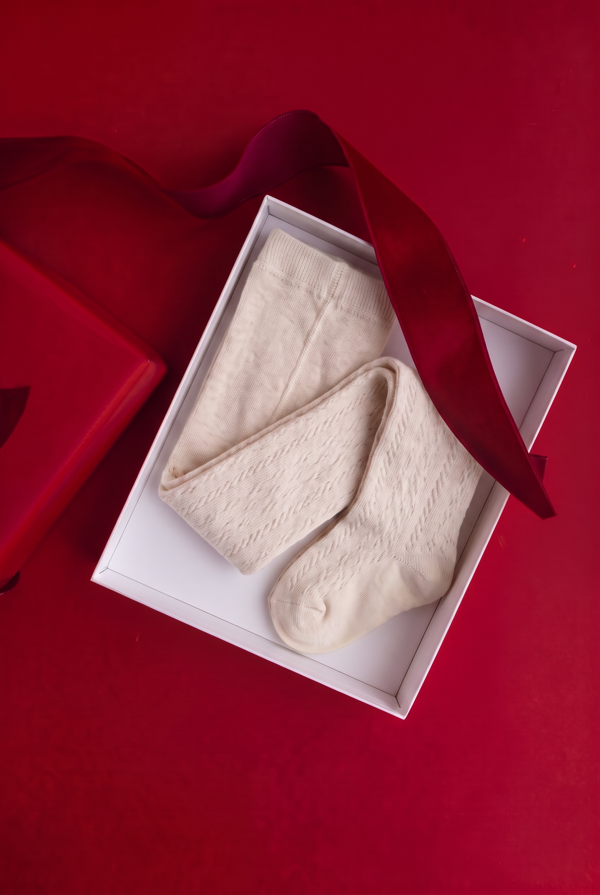 Tights Pointelle - Gentle White