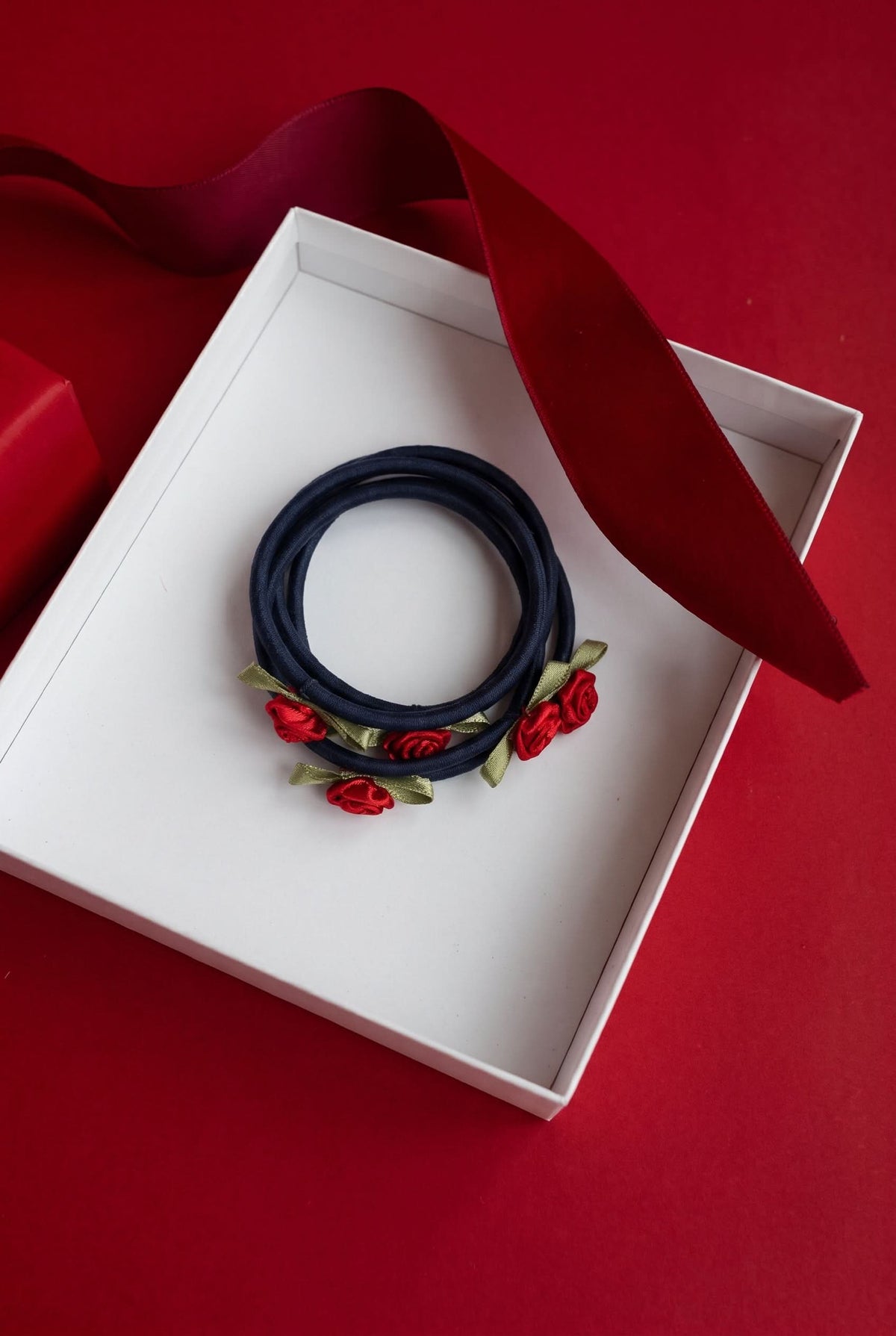 6pk Rose Rouge Hair Elastic - Total Eclipse