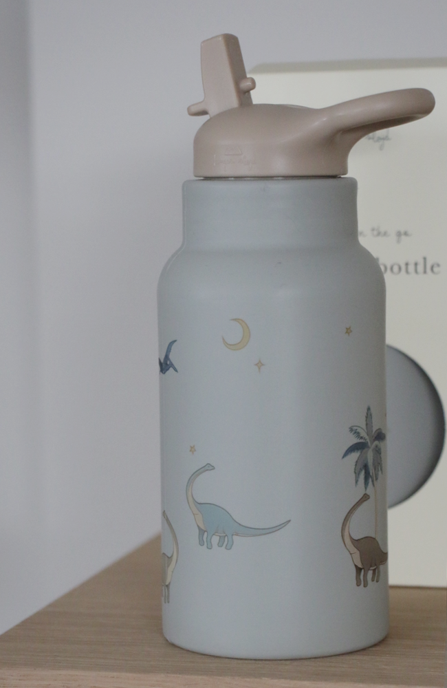 Silicone Drinking Bottle - Dino