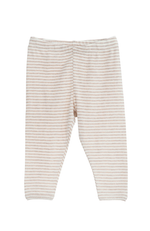 Baby Leggings Stripe - Oat / Offwhite