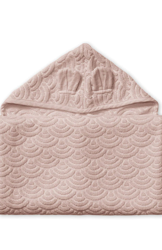Hooded Junior Towel With Ears - Dusty Rose
