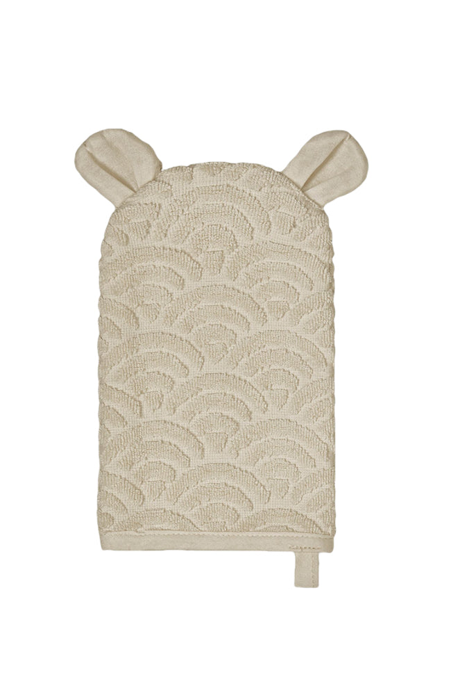 Wash Glove With Ears - Almond