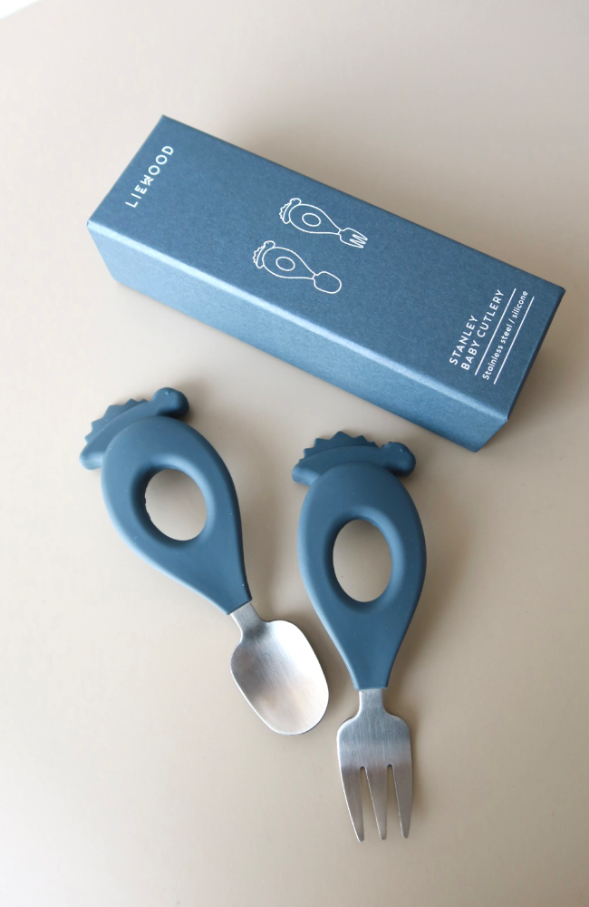 Stanley baby cutlery set - Whale blue