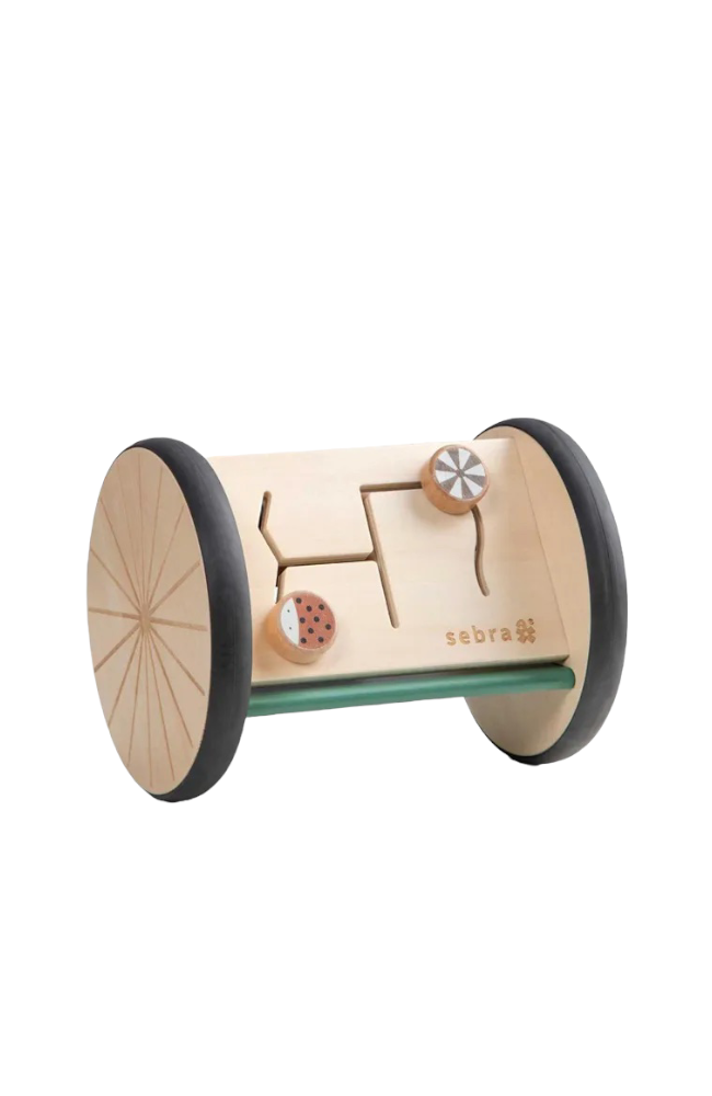 Wooden Activity Roller/Mirror - Woodland