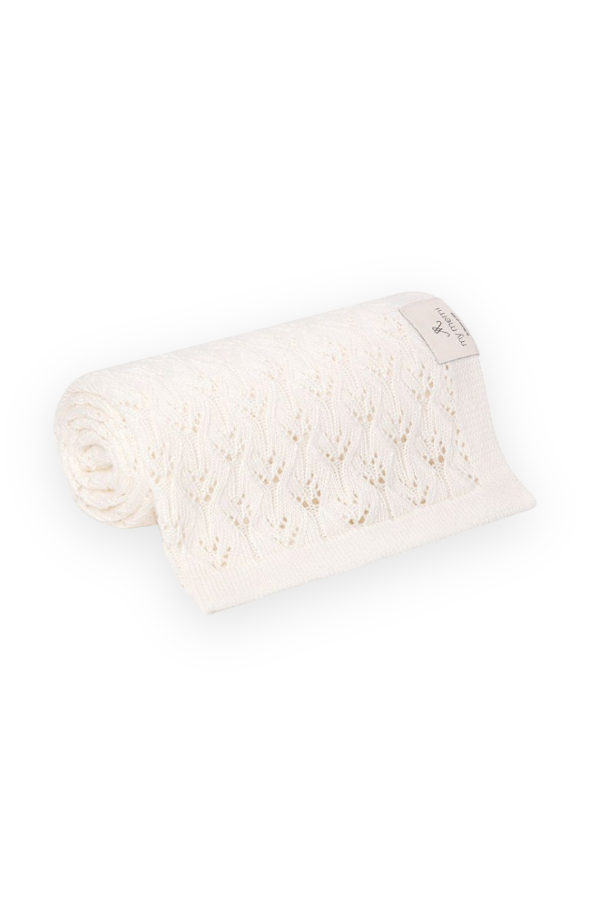 Openwork Bamboo Blanket - Cream