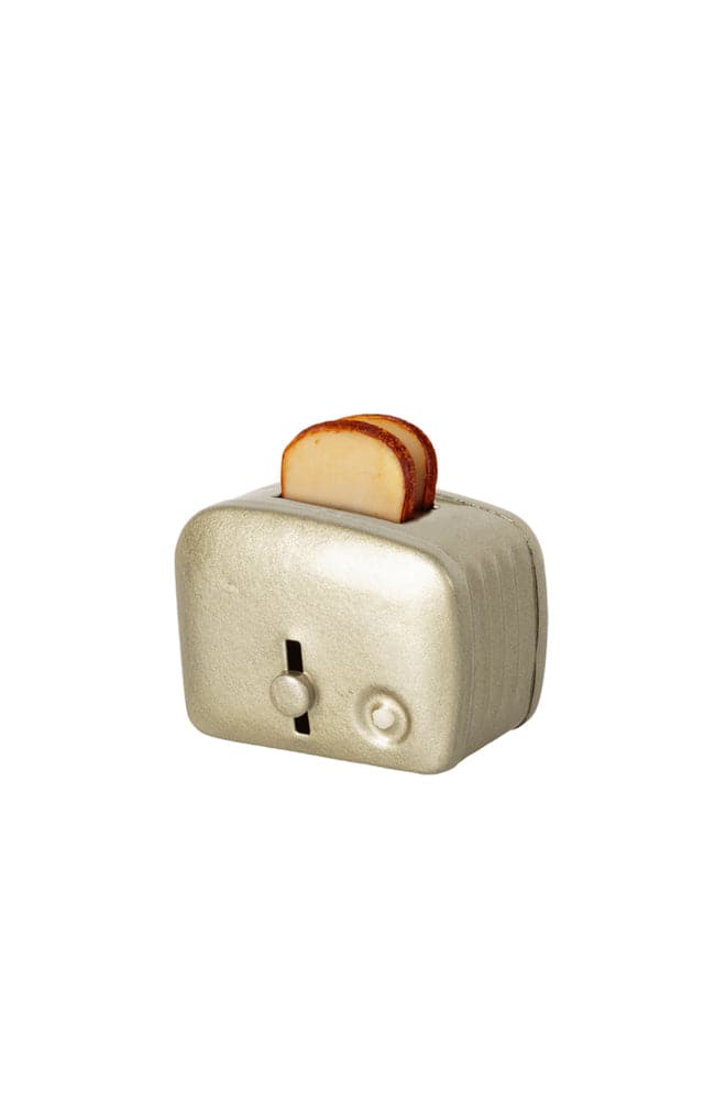 Miniature toaster & bread - Off white